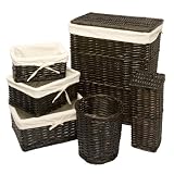 Wicker Works 6-piece Hamper set by Creative Bath