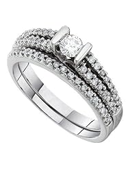0.50CT DIAMOND 0.20CT CENTER ROUND BRIDAL SET