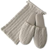 Review   / Cashmere Cable Knit Cozy Slippers