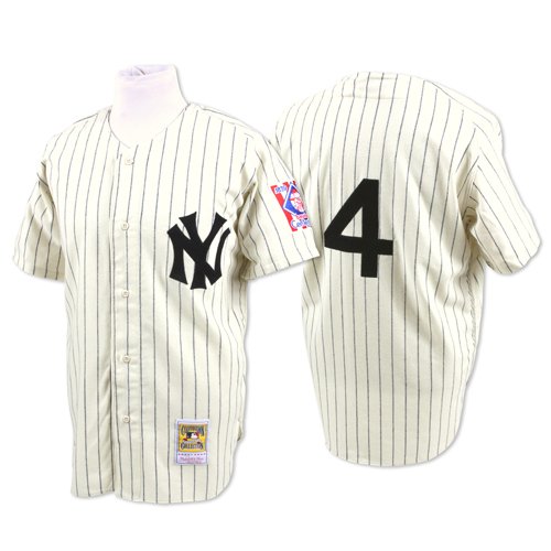 Mitchell & Ness New York Yankees #4 White Authentic 1939 Lou Gehrig Jersey (40)