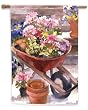 Toland, Red Wheel Barrow Standard Flag, 28" x 40", #107213