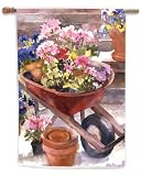 Toland, Red Wheel Barrow Standard Flag, 28" x 40", #107213