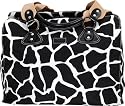 Oioi Giraffe print Tote in Black on White Diaper Bag