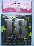 18th Birthday Party Invitations {Black/Silver} 6 Cards with Envelopes (Cameos)