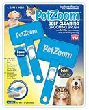 2 each: Petzoom Self-Cleaning Grooming Brush (8031)
