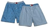 Tommy Hilfiger Men's Caddy Bag Print/Stripe Boxer Set, 2-Pack