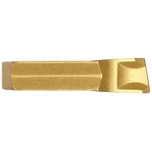 Dorian Tool SGT CVD Titanium Nitride Coated Carbide Cut-Off and Grooving Insert, Right Cut, 7/64" Cutting Width, 3" Insert (Pack of 10)