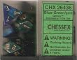 Chessex Dice: Polyhedral 7-Die Gemini Dice Set - Blue & Green with Gold