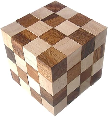 Κing snake cube wood puzzle wooden Brain Teasers ( S )
