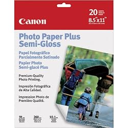 Photo Paper Plus Semi-Gloss - 8.5" X 11", 20 Sheets