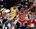 Magic Johnson and Michael Jordan by Unknown. Size 10.00 inches width by 8.00 inches height. High Quality Art Poster Print