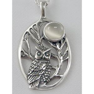 Sterling Silver Owl Pendant