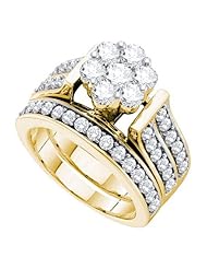 2.00CT-DIA FLOWER BRIDAL SET