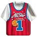All-Star Basketball 9 Shirt-Shaped Dinner Plates (8 count) Child