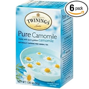 Twinings Pure Camomile Herbal Tea, 1.06 Ounce Boxes (Pack of 6) Twinings Pure Camomile Herbal Tea, 1.06-Ounce Boxes (Pack of 6)