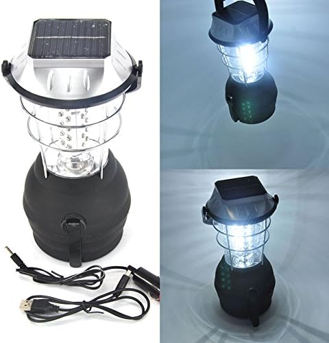 FEIFEIER Camping LED Lantern Camping Light Flashlight Outdoor 3 Modes Hand Crank Dynamo Solar 36 LED Bright Lantern Work Light