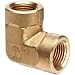 Parker Brass Pipe Fitting, 90 Degree Elbow, NPT Female X NPT Female