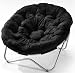 Oval Roundabout Papasan Chair in Black