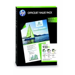 1x Original Valuepack f�r HP Officejet 6000, 6500, HP 920XL - 1x CYAN, 1x MAGENTA, 1x YELLOW+ 100 Blatt Ti-Sa Fotocards 10x15 cm 210g glossy