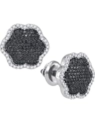 0.50CTW BLACK DIAMOND MICRO-PAVE EARRING