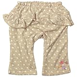 《H28年秋冬物》(日本製) Pample Mousse(パンプルムース) 接結水玉柄裾刺繍モンキーパンツ 80cm/BE NO.DP-63354