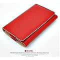 Red Leather Button Wallet Case Cover For Apple iPHONE 4S/4/3GS /iPod Touch 5/4G Soft Exterior with Card Inserts