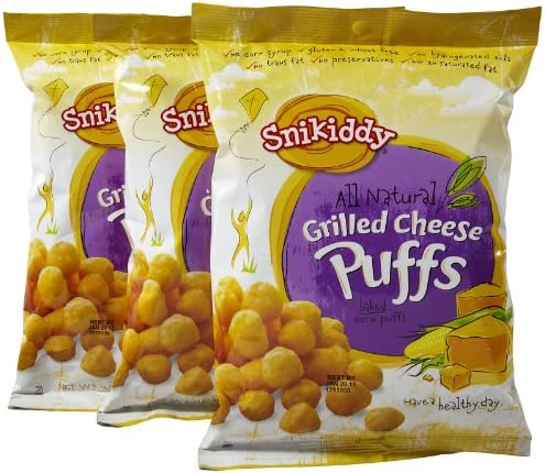 Snikiddy Snacks Grilled Cheese Puffs, 4 oz, 3 pk