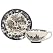 Black Toile Cup and Saucer