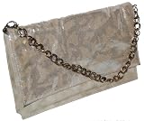Simple, Small and Spacious the 'SoKool' Clutch with Chain Handle.
Available in Black Woven, Blk. Patent, Pink with Blue Velvet, Brown
Croco, Silver Croco & Silver Beige (Silver Beige)