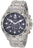 Nautica Men's Metal N19509G Silver Stainless-Steel Quartz Watch with Blue Dial