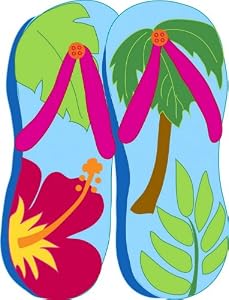 Flip Flops, Arts 'n Crafts Regular Size Applique Flag