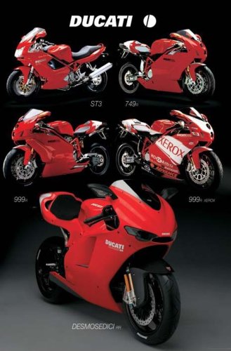 Ducati (5 Bikes) Art Poster Print - 24