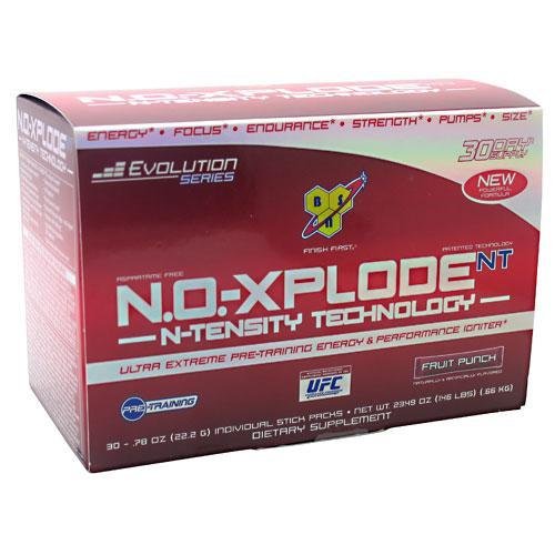 BSN INC. No-Xplode NT, Fruit Punch, 30 Stick Packs per Box