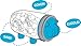 Jarware 82637 Piggy Bank Lid for Regular Mouth Mason Jars, Blue