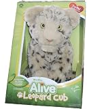 WowWee Alive 11 Inch Tall Baby Animal Pet Plush with Movement and Sounds - LEOPARD CUB with Moving Mouth, Soft Fur and Blinking Eyes Plus Birth Certificate and WowWee Alive Family Portrait