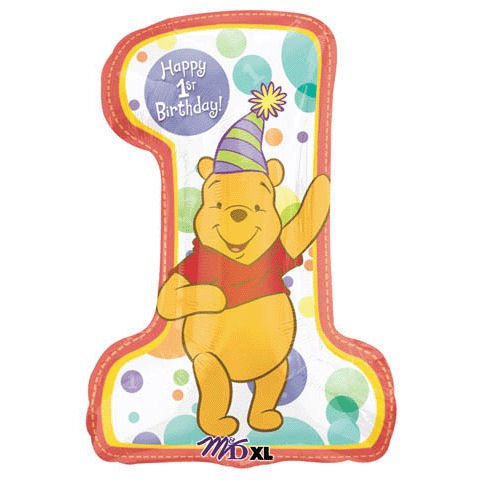 Pooh's 1st Birthday 28in Balloon