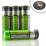 Reduce, RECHARGE, Recycle! TruCELL AA NiMH Pre-Charged 2200mAh Rechargeable Batteries - Includes 4 Batteries! **Includes Mouse Pad**