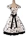 Threeseasons Women Vintage Dresses Retro 1950s Floral Cap Sleeve Party Dress
