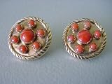 14 Kt Gold and Coral Earrings