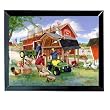 John Deere Barn Raising 10x12 Resin Clock