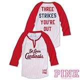 St. Louis Cardinals Victoria's Secret PINK&Atilde;&macr;&Acirc;&iquest;&Acirc;&frac12; Raglan Henley Baseball Tee
