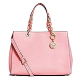 【MICHAEL KORS】30S3TCYS2L ピンク マイケル・コース　2WAYバッグ　Cynthia Medium Leather Satchel　レディース OL風/フェミニン　ショルダーバッ