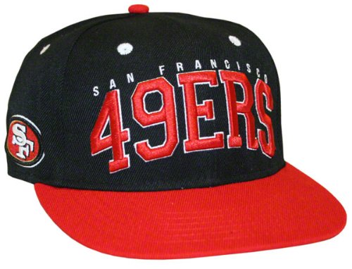 San Francisco 49ers Big Text 2 Tone Flatbill Snapback Hat