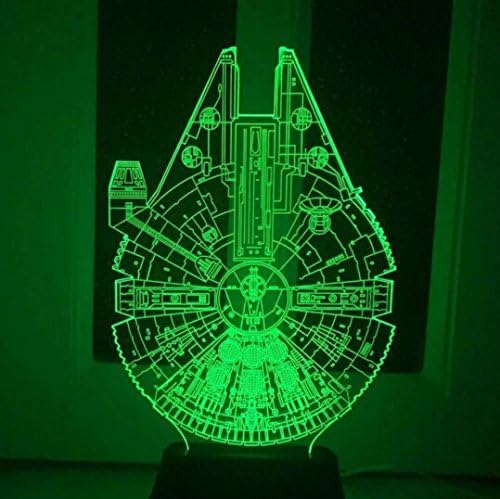 1pk 3D Bulbing Light 7 Color Changing toys Millennium Falcon Darth Vader BB8 Droid Robot Master Yoda LED lamp Lighting