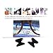 1 Pair Black - 1.8mm x 13mm Non-Slip Nose Pads for EyeGlasses by GMS Optical - Premium Grade Silicone