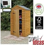 from Larchlap Wooden Overlap Shed 4 x 3 Garden Shed . 10 Yr Guarantee (1069) Free Solar Shed Light! Model 1069