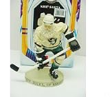 ANAHEIM DUCKS NHL Santa Figurine/Santa Hockey Player with Hockey Stick Made by Flambro