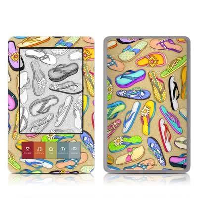 Flip Flops Design Protective Decal Skin Sticker for Barnes and Noble Nook E-Book Reader Image Flip Flops Design Protective Decal Skin Sticker for Barnes and Noble Nook E-Book Reader
