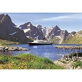 Image of PUZZLE 500 TEILE LOFOTEN ISLANDS NORWEGEN FÄHRE SCHIFF BERGE
