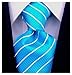 Scott Allan Collection Striped Ties for Men - Woven Necktie - Iris Blue w/White